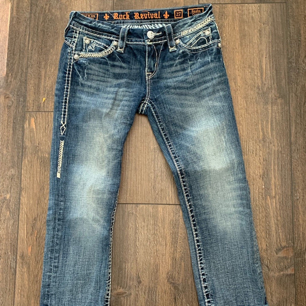 Rock Revival Crop jeans wore a few times in EUC
